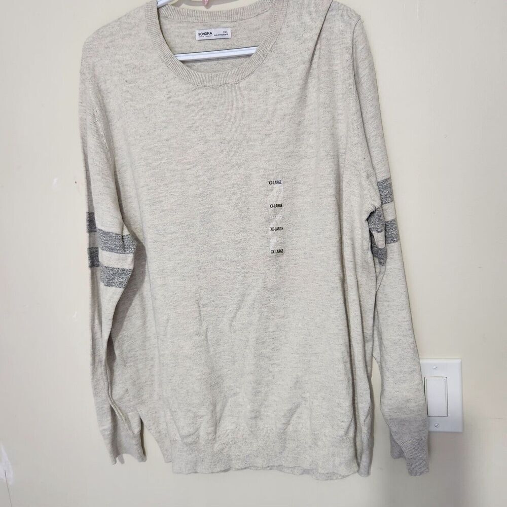 Sonoma Long Sleeve Sweater Mens Size XXL Color Beige.  New